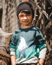 Long Sleeve Organic Cotton Gradient Jersey Tee Bottle Green - H20U72_292