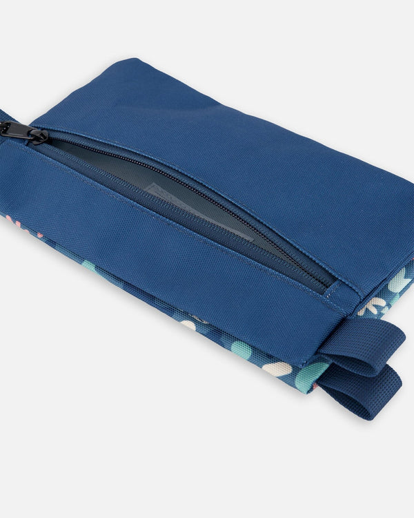 Double Pencil Case Green Cat Print - H20ZEC_006