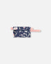 Double Pencil Case Navy Flower Print - H20ZEC_016