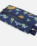 Double Pencil Case Navy Animal Print - H20ZEC_030