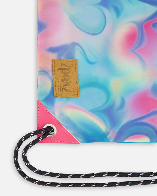 Drawstring Bag Rainbow Heart Print - H20ZSC_017