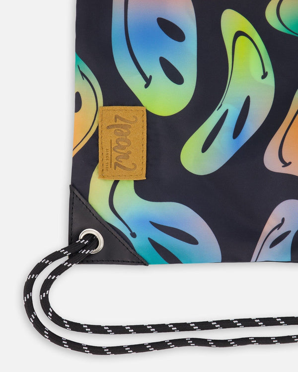 Drawstring Bag Smiley Face Boy - H20ZSC_033