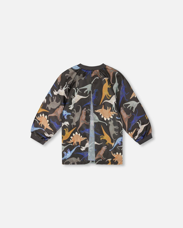 School Apron Black Dinosaur Print - H20ZTA_026