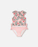 Two-Piece Swimsuit Pink Hibiscus Print - H30OG71_3H152