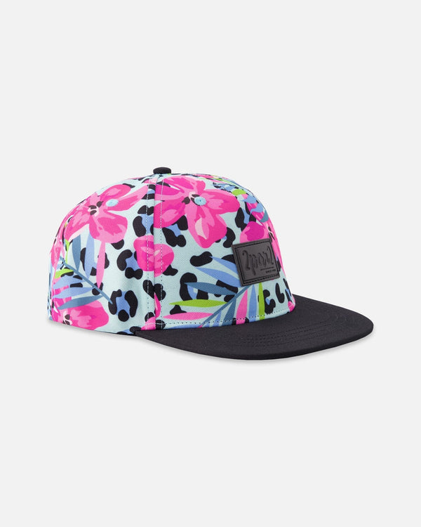 Cap Blue Floral And Leopard Print - H30VGC_3H155