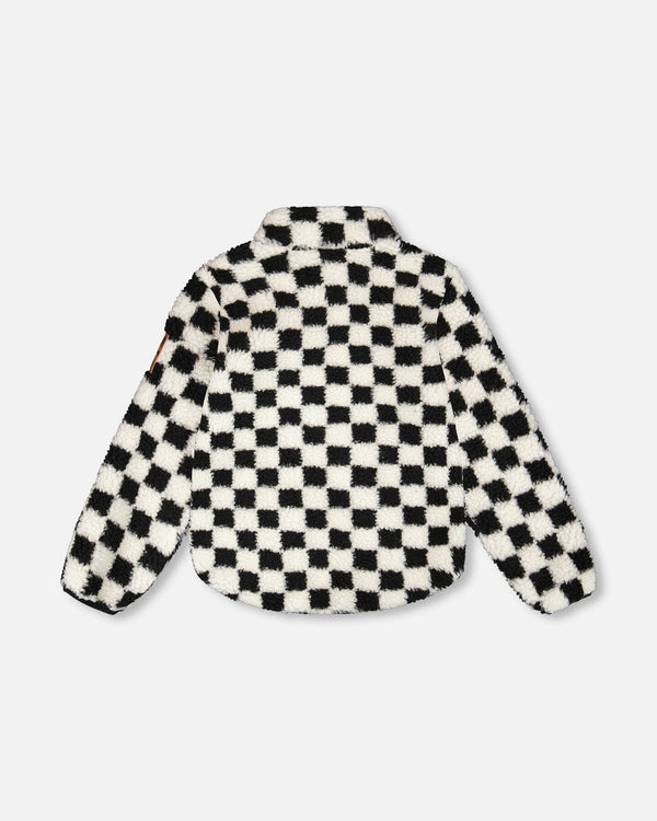 Sherpa Jacket Black Checkerboard - H30W61_3H039