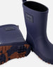 Rain Boots In Natural Rubber Navy Blue - H30WB10_04790