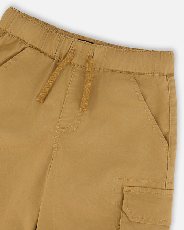 Stretch Twill Bermuda With Cargo Pockets Beige - H30YB27_01720