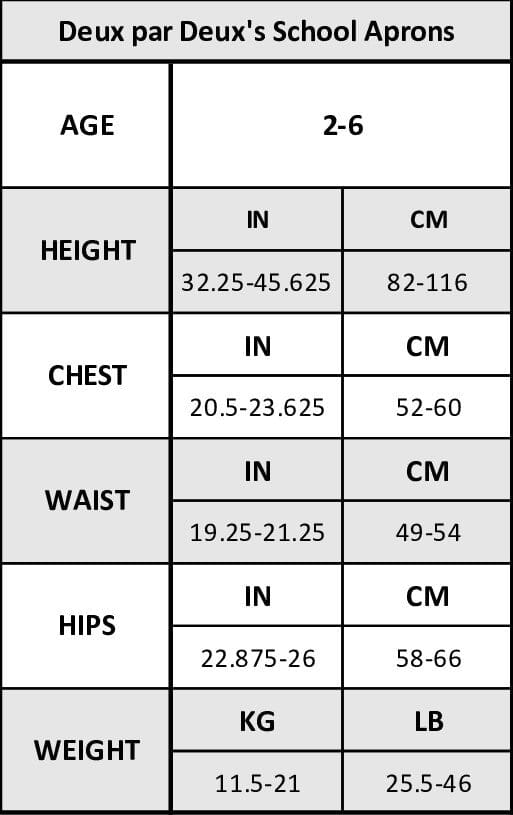 School Apron Lilac Retro Flower Print School Supplies Deux par Deux