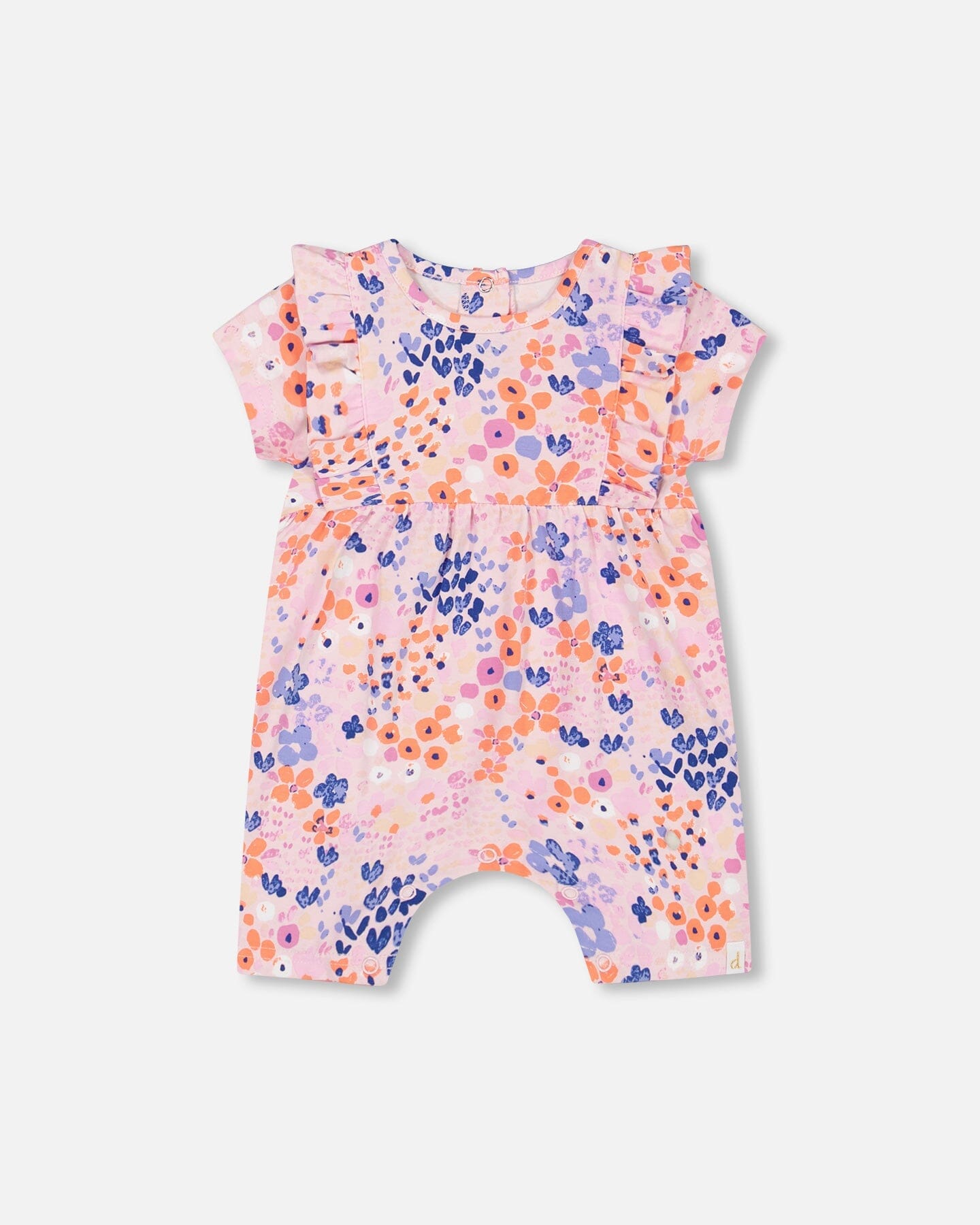 Organic Cotton Romper Lavender Printed Fields Flowers - F30I41_043