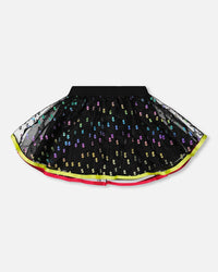 Printed Mesh Skirt Multicolor Skirts Deux par Deux 