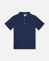 Short Sleeve Polo Shirt Navy Blue