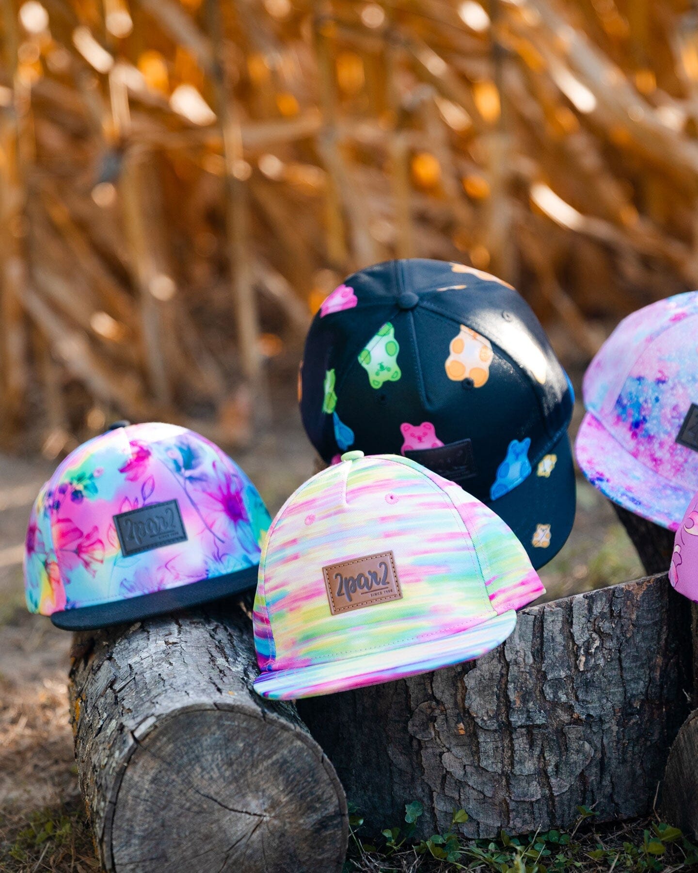 Printed Cap Black And Multicolored Gummies - G30VGC_077