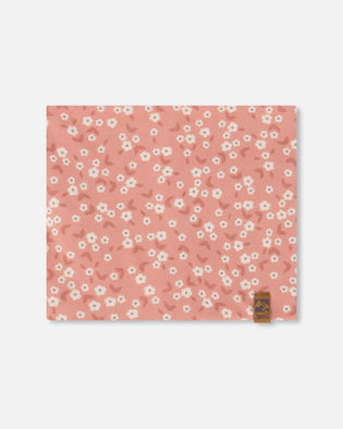 Printed Neck Tube Small White Flowers On Pale Pink - G30W21_006