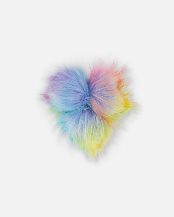 Multi-Colored Fake Fur Pompom For Hat Outdoor Accessories Deux par Deux 