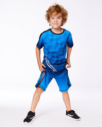 Printed Athletic Top Blue And Black - G30XB70_000