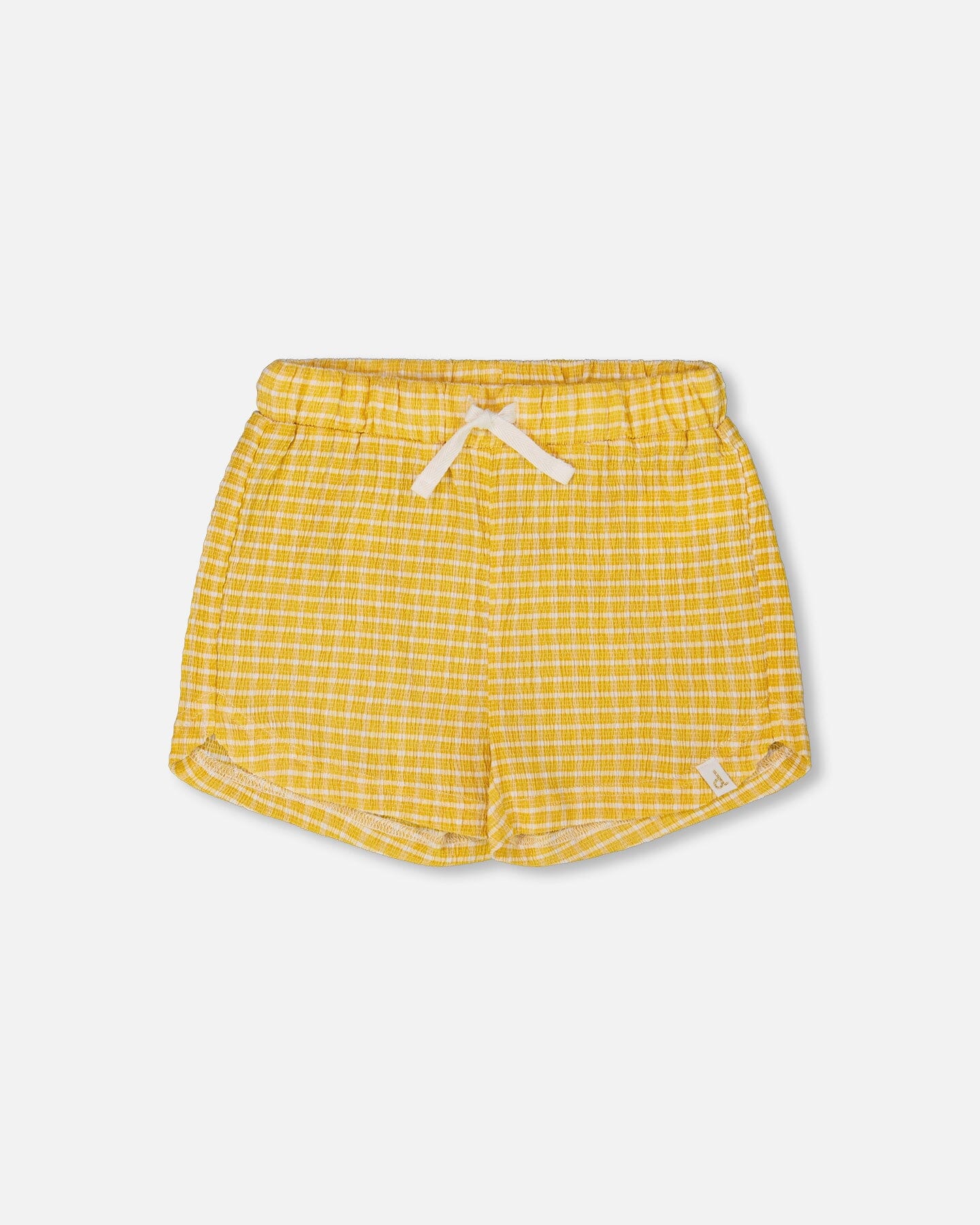 Crinkle Short Pale Yellow And White Pants & Shorts Deux par Deux 