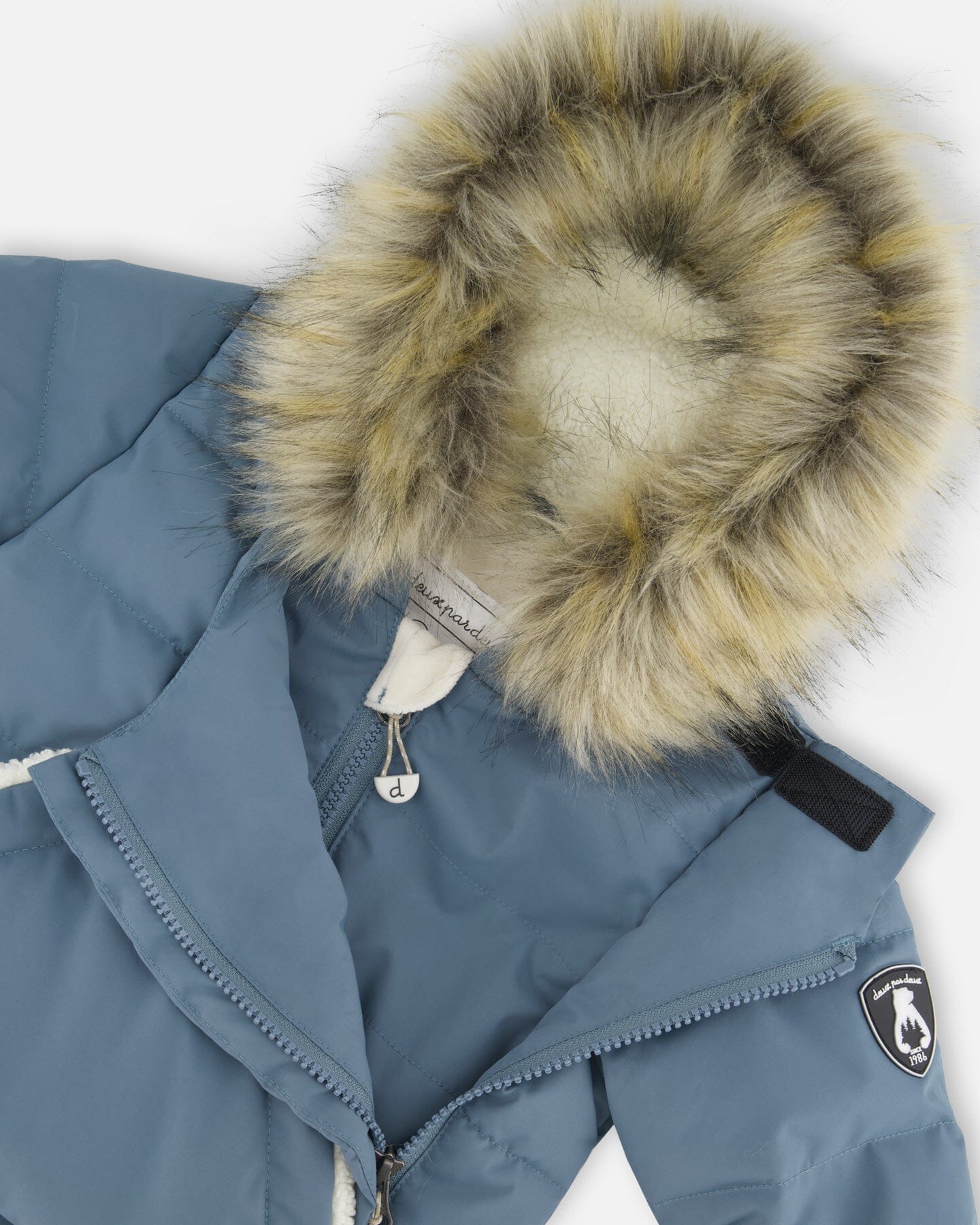 One-Piece Baby Snug Snowsuit Designed For Car Seat Dark Gray Blue - H10B701_454