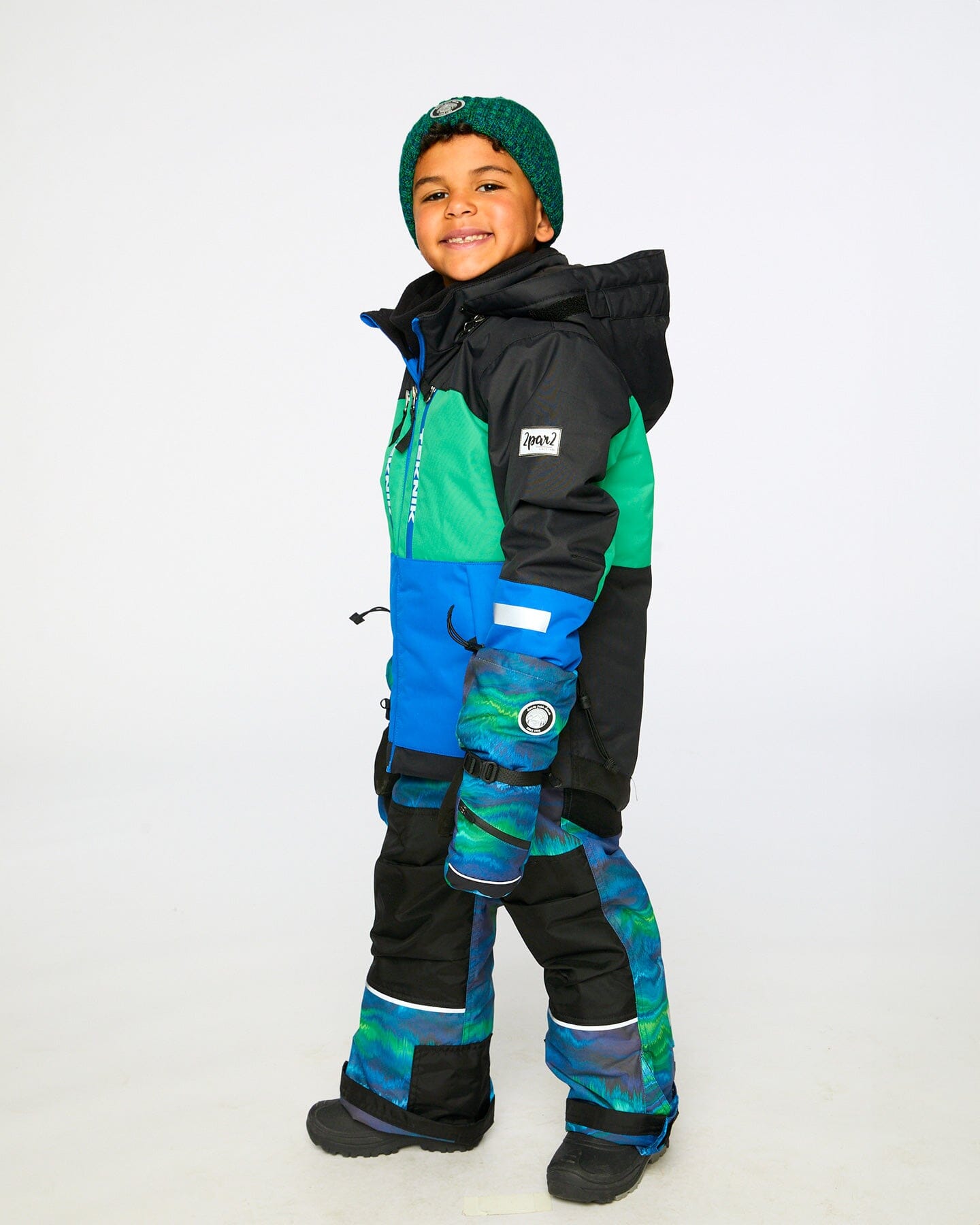 Two-Piece Teknik Snowsuit Aurora Borealis Snowsuits Deux par Deux 