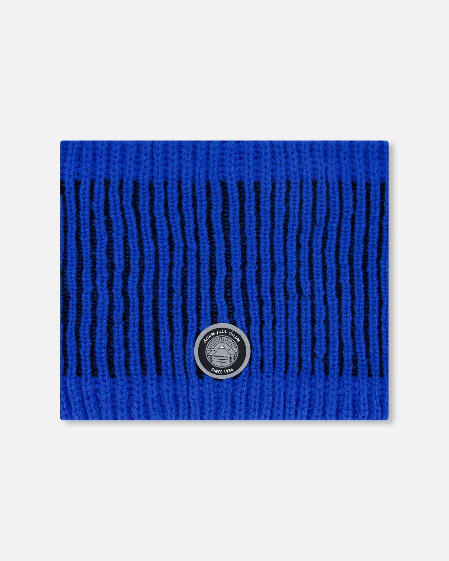 Lined Knit Neckwarmer Black And Blue - H10Z61_000