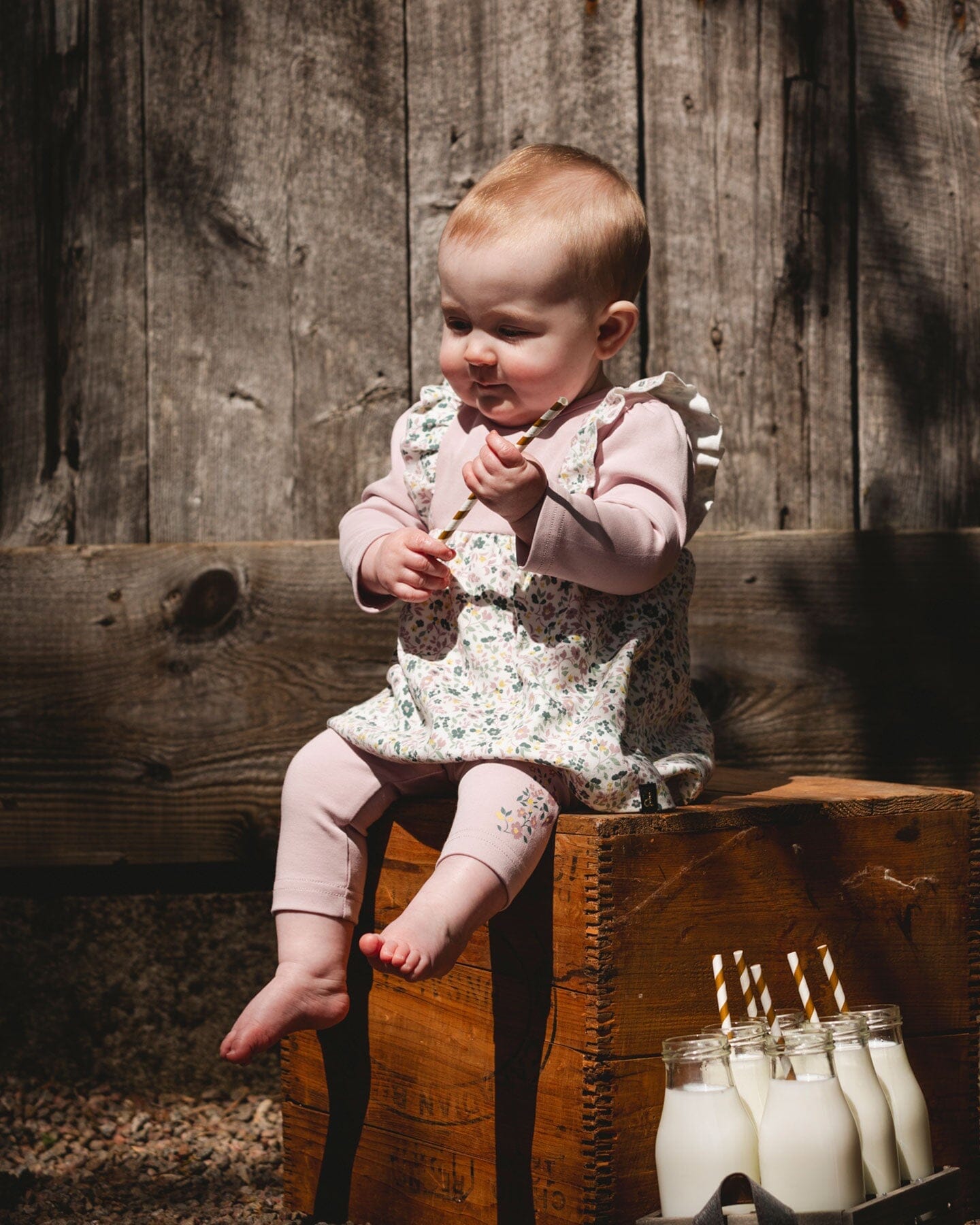 Organic Cotton Bi-Material Tunic And Leggings Set Neutral Purple - H20A13_557