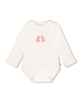 Organic Cotton Long Sleeve Romper Off-White Floral