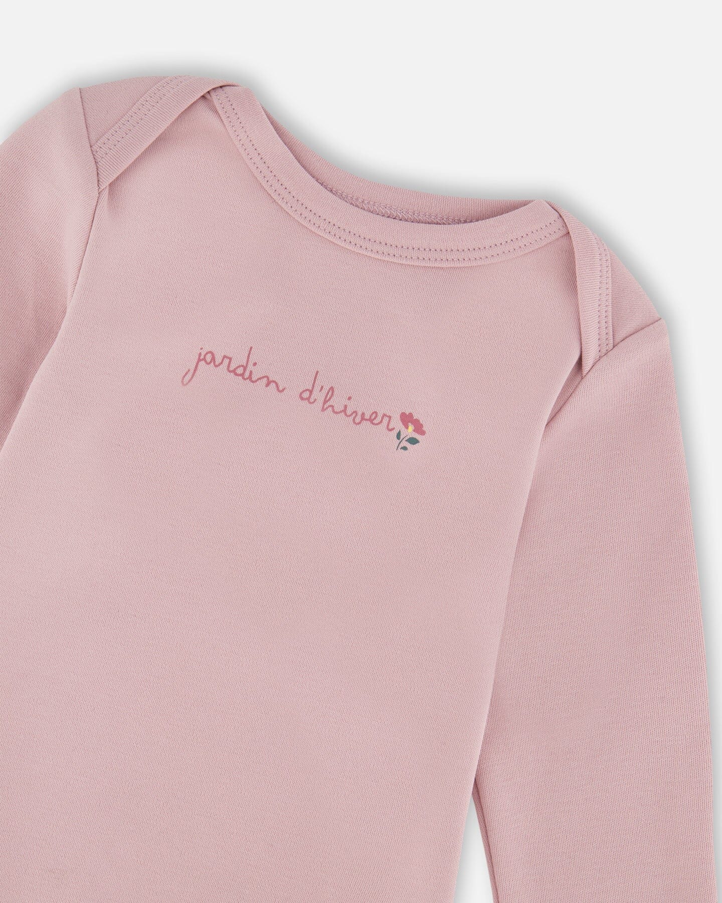 Organic Cotton Long Sleeve Romper Neutral Purple - H20A70_557