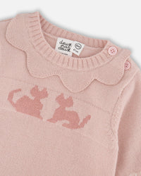 Knitted Top And Pant Set Light Pink - H20BT13_684