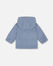 Plush Hooded Jacket Light Blue - H20C30_425