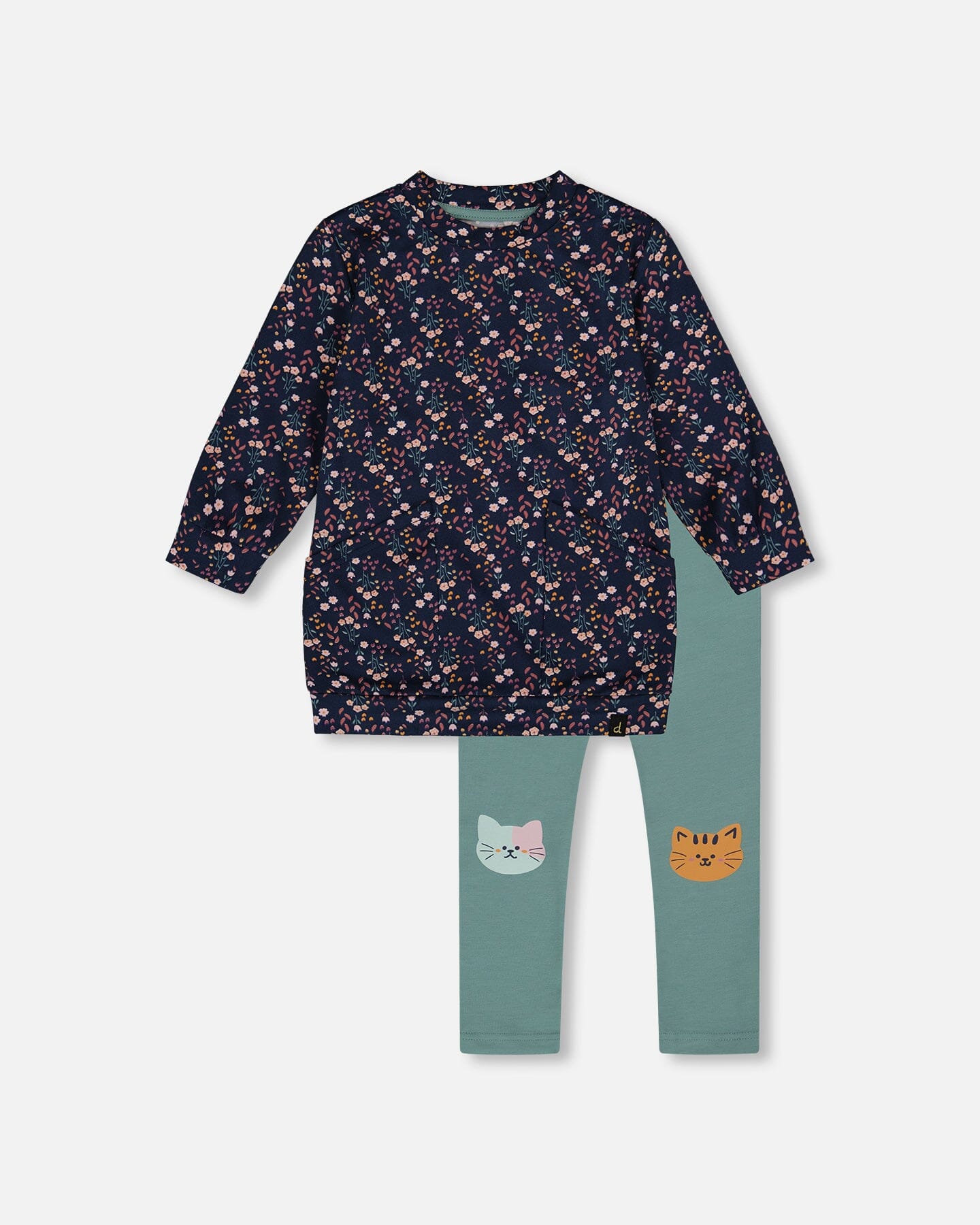 Tunic And Leggings Set Navy Floral - H20E11_056