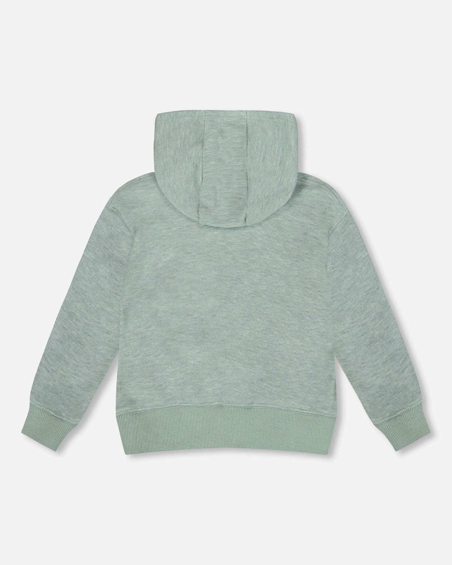Super Soft Hooded Brushed Jersey Sweatshirt With Graphic Print Green - H20T32_325