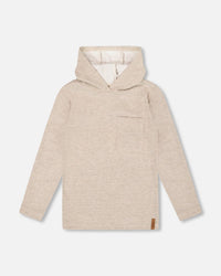 Long Sleeve Super Soft Brushed Jersey Hooded Tee Heather Beige - H20U11_193