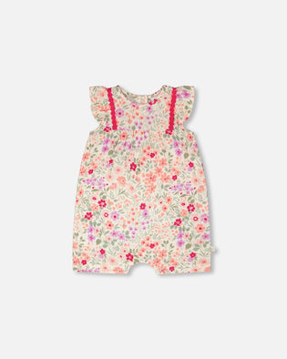 Romper Off White Printed Flowers - H30F40_3H050
