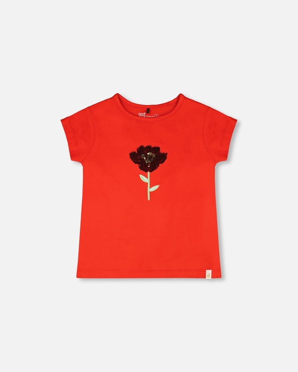 Organic Cotton Jersey T-Shirt Red - H30H70_07620
