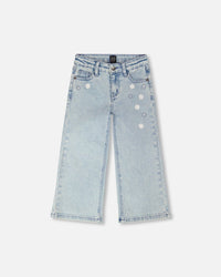 Wide Leg Light Blue Denim Jeans - H30I20_01250