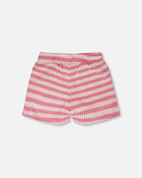 Striped Shorts Pink And White - H30I27_3H139