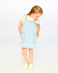 Light Blue Denim Overall Dress - H30I41_01250