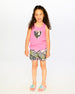 Organic Cotton Jersey Tank Top Pink With Screen Print - H30M71_06390