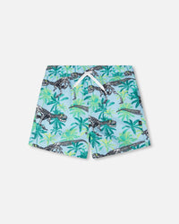 Boardshorts Blue Skeleton Print - H30OB07_3H166