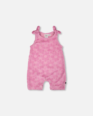 Terry Cloth Romper With Bows Pink - H30OG43_3H180