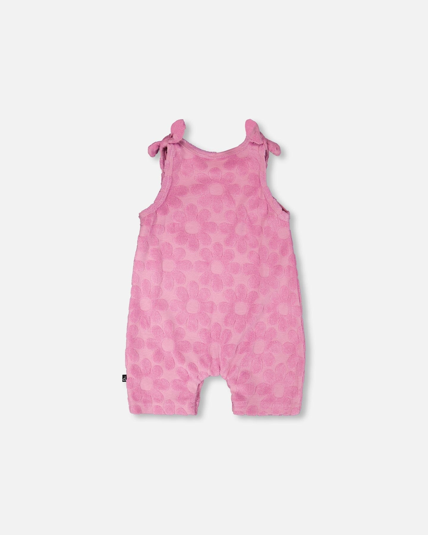 Terry Cloth Romper With Bows Pink - H30OG43_3H180