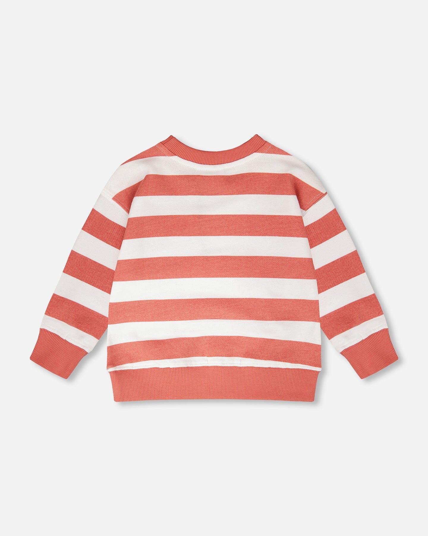 French Terry Sweatshirt Brick And White Stripes - H30T30_3H047