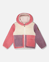 Sherpa Jacket Pink Colorblock