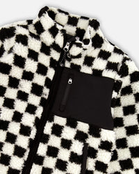 Sherpa Jacket Black Checkerboard - H30W61_3H039