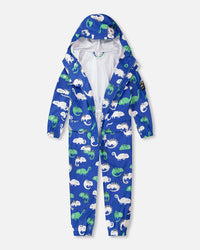 Rain One-Piece In Polyurethane Blue Chameleon Print - H30W72_3H023