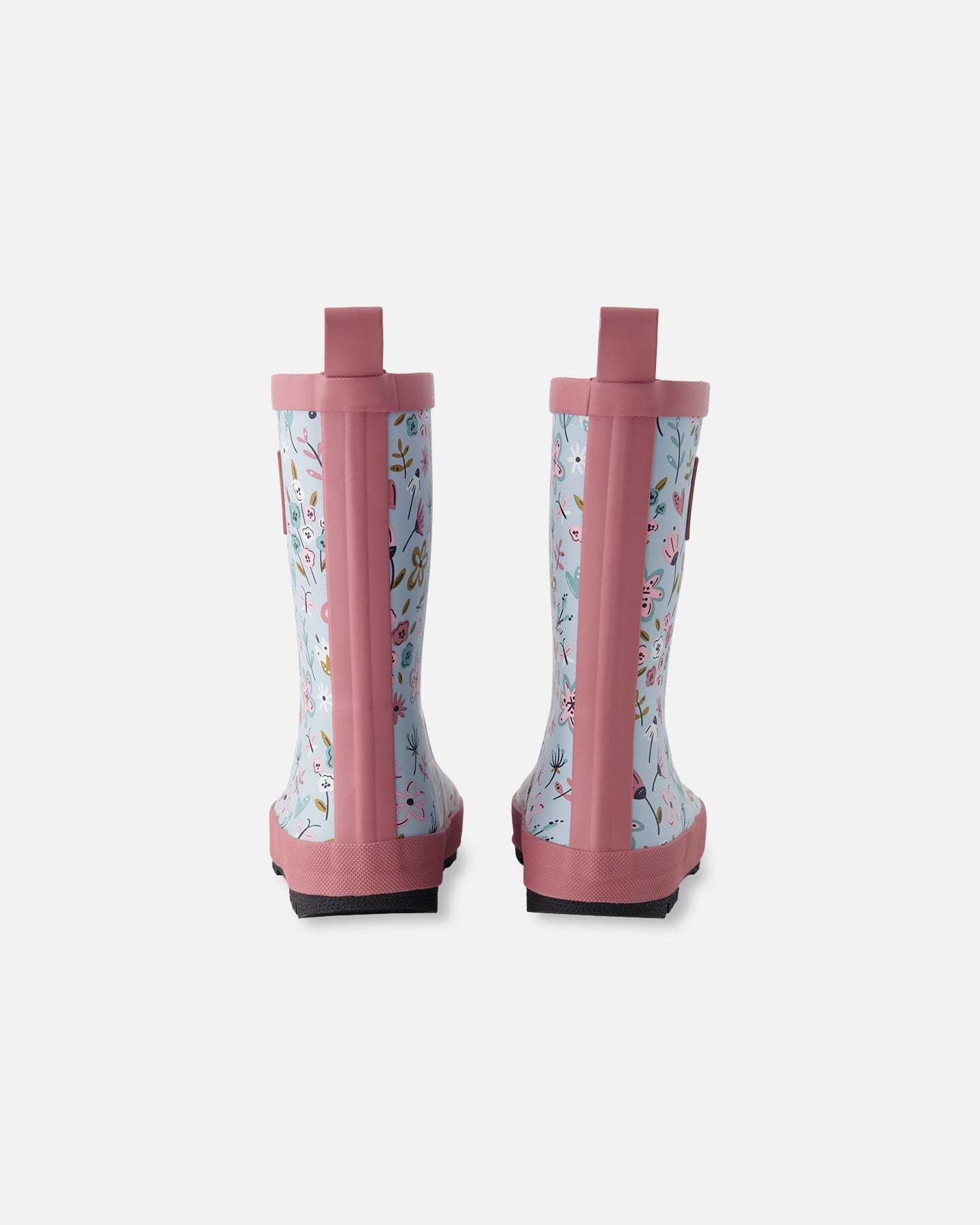 Rain Boots In Natural Rubber Blue Mini Flower Print - H30WB10_3H005