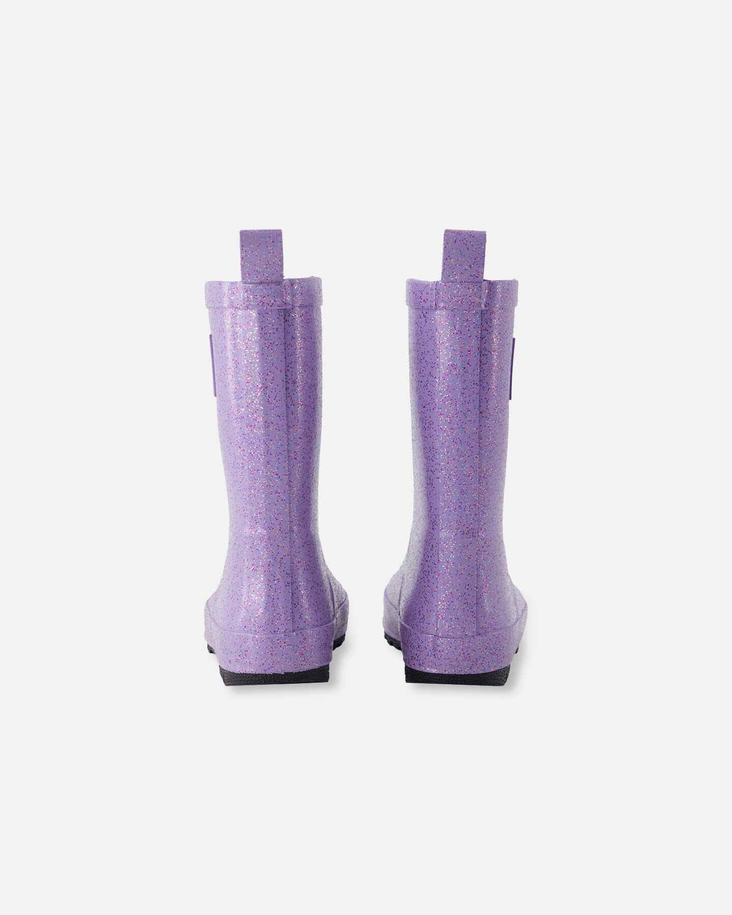 Rain Boots In Natural Rubber Purple Glitter - H30WB10_3H170