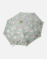 Color-Changing Umbrella Green Frog Print - H30WPR_3H022