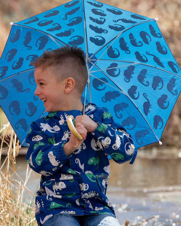 Color-Changing Umbrella Blue Chameleon Print - H30WPR_3H023