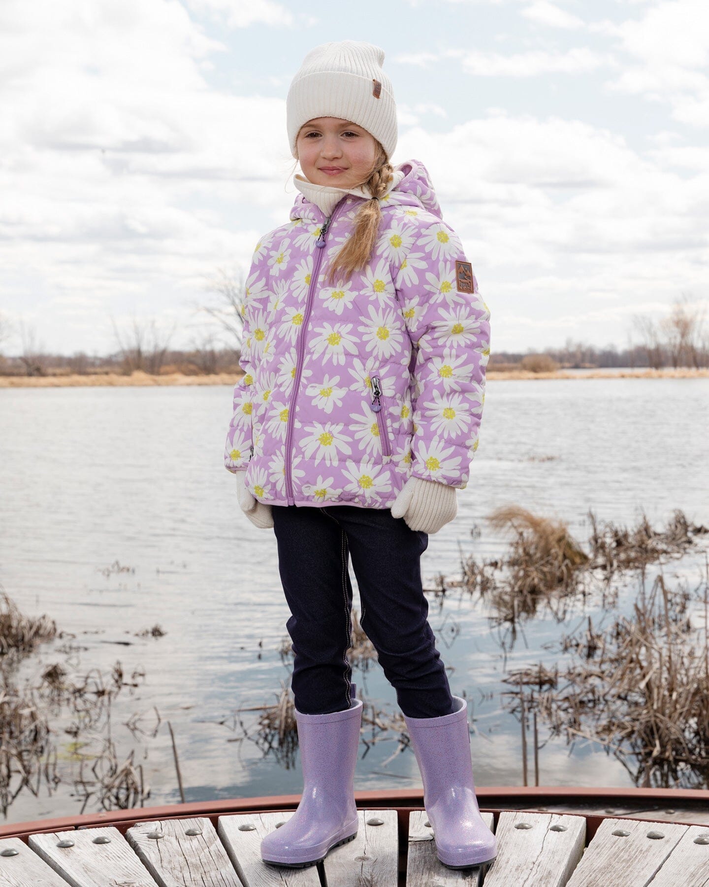 Ribbed Knit Mittens Off White - H30WT26_01380